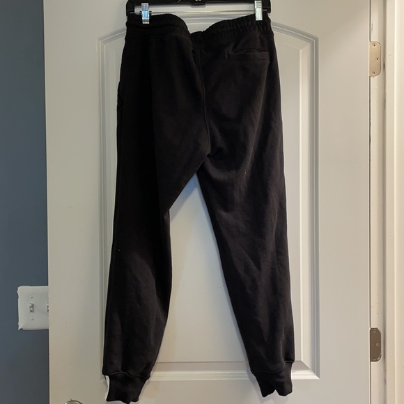 Adidas black white logo down leg joggers medium - Picture 3 of 4